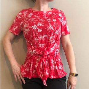 Maeve Anthropologie red top